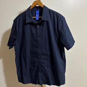Kit and Ace Dark Blue Casual Button Down Shirt